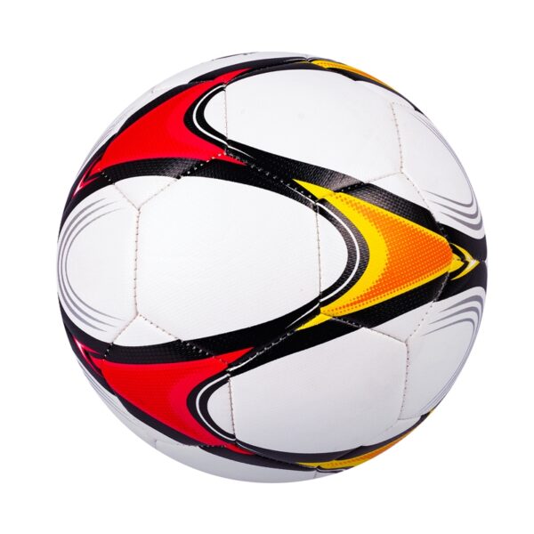 WMY79665Z1 - trainning ball - professional soccerball - yellow and red - #5 machine stiched PU football - outdoor sport goods wholesaler (3)